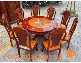 BÀN TRÀ TRÒN 8 GHẾ