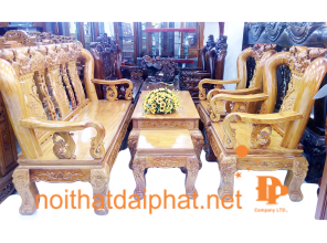 Salon gõ đỏ cột 12