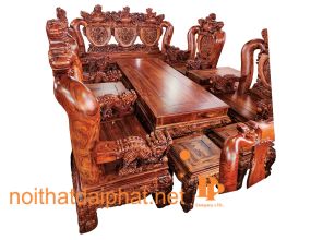SALON GỖ CẨM LAI TAY 18 10 MÓN