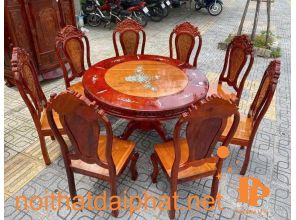 BÀN TRÀ TRÒN 8 GHẾ