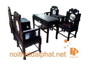 SALON GỖ GỤ VÁCH ĐÁ