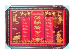 TRANH CỬU HUYỀN THẤT TỔ GỖ HƯƠNG 05