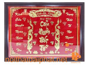 TRANH CỬU HUYỀN THẤT TỔ GỖ HƯƠNG 06