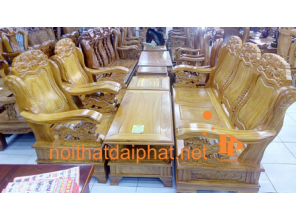 Salon lân gỗ đỏ 