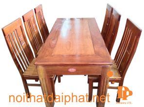 BÀN ĂN CHÂN VUÔNG GỖ CĂM XE