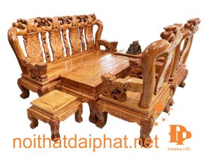 SALON ĐÀO C14 HƯƠNG ĐÁ 4 TỰA TAY NGHÊ