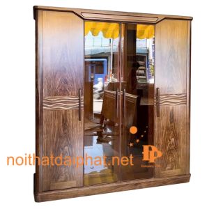 TỦ ÁO HƯƠNG XÁM 4 CÁNH KIẾNG