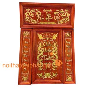 TRANH CỬU HUYỀN THẤT TỔ GỖ HƯƠNG 02