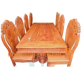 BÀN ĂN HƯƠNG ĐÁ VUÔNG 8 GHẾ