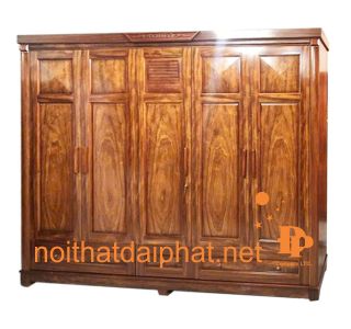 TỦ ÁO 5 CÁNH HƯƠNG XÁM