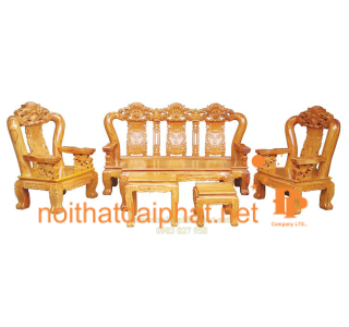 Bộ Salon Tay 12 Hổ Phù Gõ 