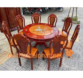 BÀN TRÀ TRÒN 8 GHẾ