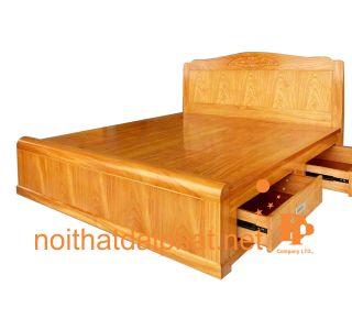 GIƯỜNG PHẢN GÕ HỘC KÉO