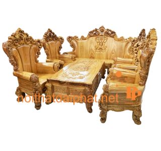 SALON HOÀNG GIA 10 MÓN GỖ GÕ ĐỎ