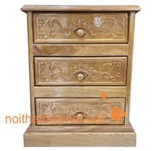 TỦ ĐẦU GIƯỜNG GÕ 3 NGĂN
