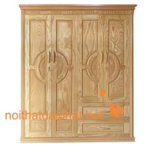 TỦ ÁO GHÉP PHỦ SỒI 4 CÁNH