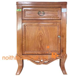 TỦ ĐẦU GIƯỜNG GỖ SỒI MÀU 02