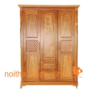 TỦ ÁO 3 CANH GÕ