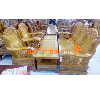 Salon lân gỗ đỏ 