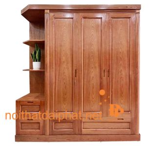 TỦ ÁO XOAN 3 CÁNH TRANG TRÍ