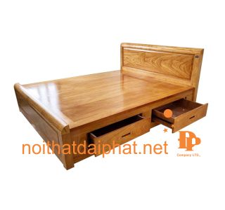 GIƯỜNG PHẢN GÕ TRƠN HỘC KÉO