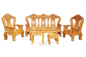 Bộ Salon Tay 12 Hổ Phù Gõ 